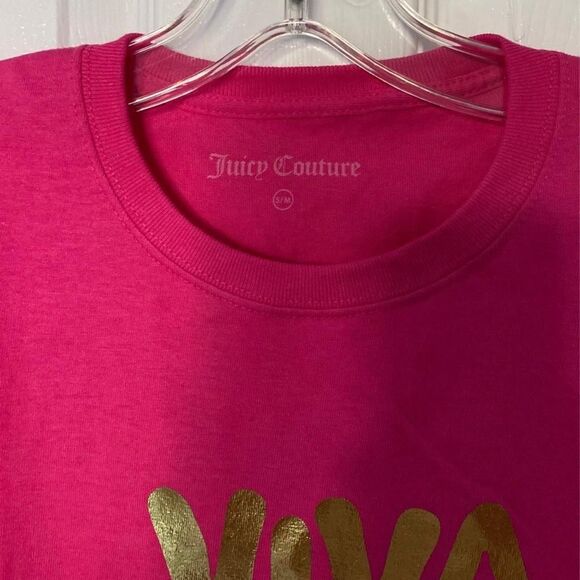 Juicy-couture Women's Hot Pink T-shirt. Size S/M - Picture 2 of 3
